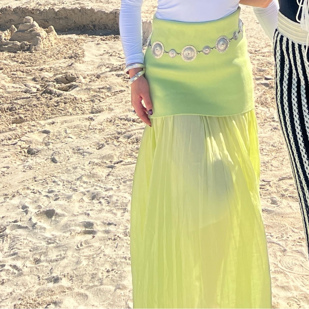 Zara 2 layer Green Skirt